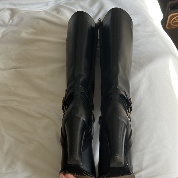 Burberry Knee High Leather Boots -38.5 - Picture 4 of 9